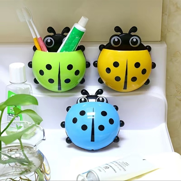 🌟Pick Any 2/$16 Sale Ladybug Toothbrush Holder (Yellow) - Picture 2 of 8